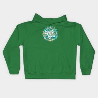 Spring Vibes Floral Geometric Art Kids Hoodie